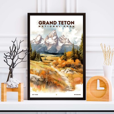 Grand Teton National Park Poster, Travel Art, Office Poster, Home Decor | S8 - image5